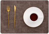 PVC Non Slip Heat-Resistant Placemats for Dining Table Waterproof Stain Resistant Wipeable Table Mat Non-Slip Easy Clean Place Mat for Kitchen Table (10Pc Set)